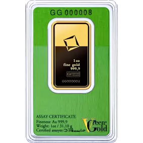 Lingot d'Or | Valcambi | Green Gold 1oz