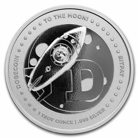 Crypto Silver Round - Dogecoin Round 1 oz