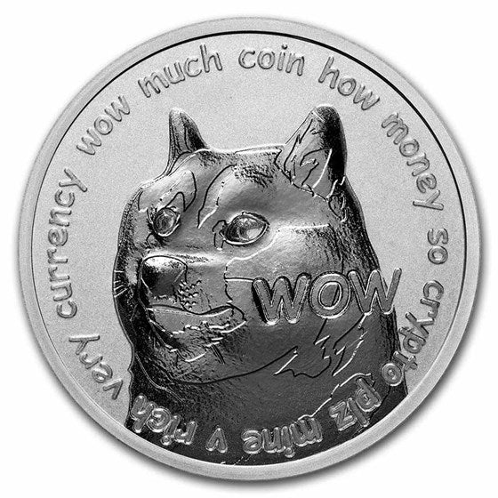 Crypto Silver Round - Dogecoin Round 1 oz